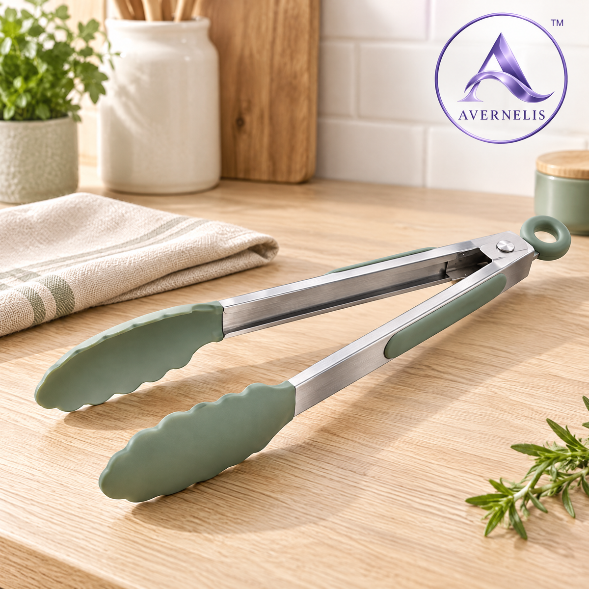 Avernelis™ Silicone Tip Kitchen Tongs