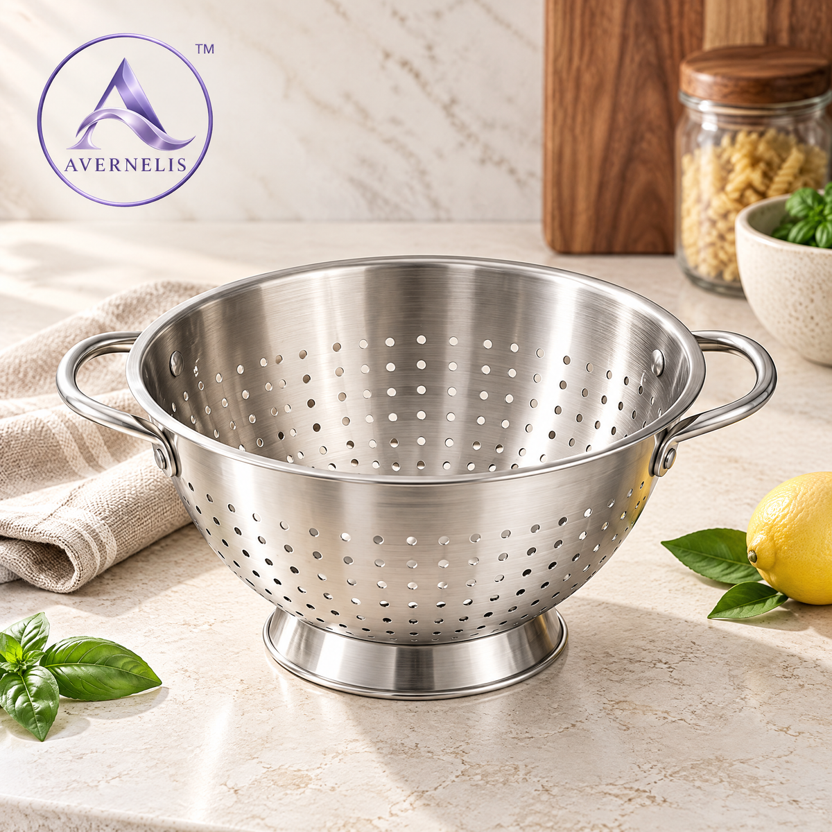 Avernelis™ Stainless Steel Footed Colander